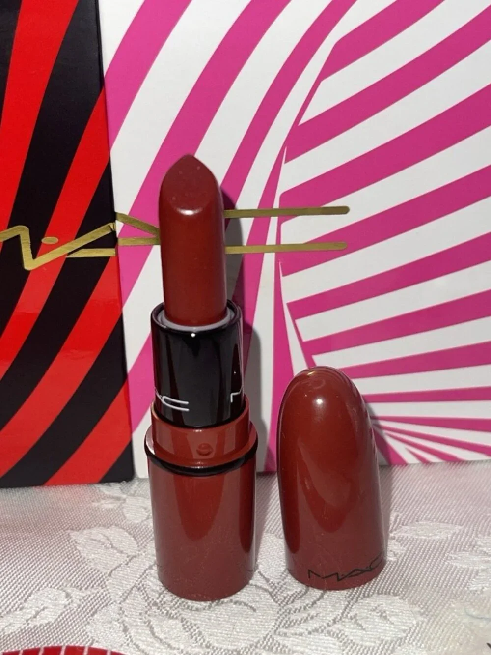 MAC Mini Lipstick Dubonnet Amplified A21 Classic Travel No Box